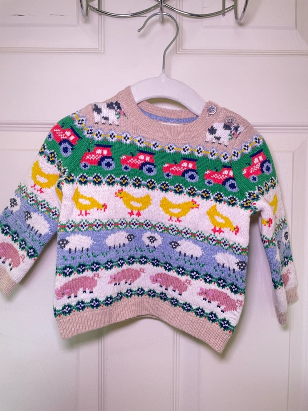 Mini Boden Fair Isle Animal Farm Sweater